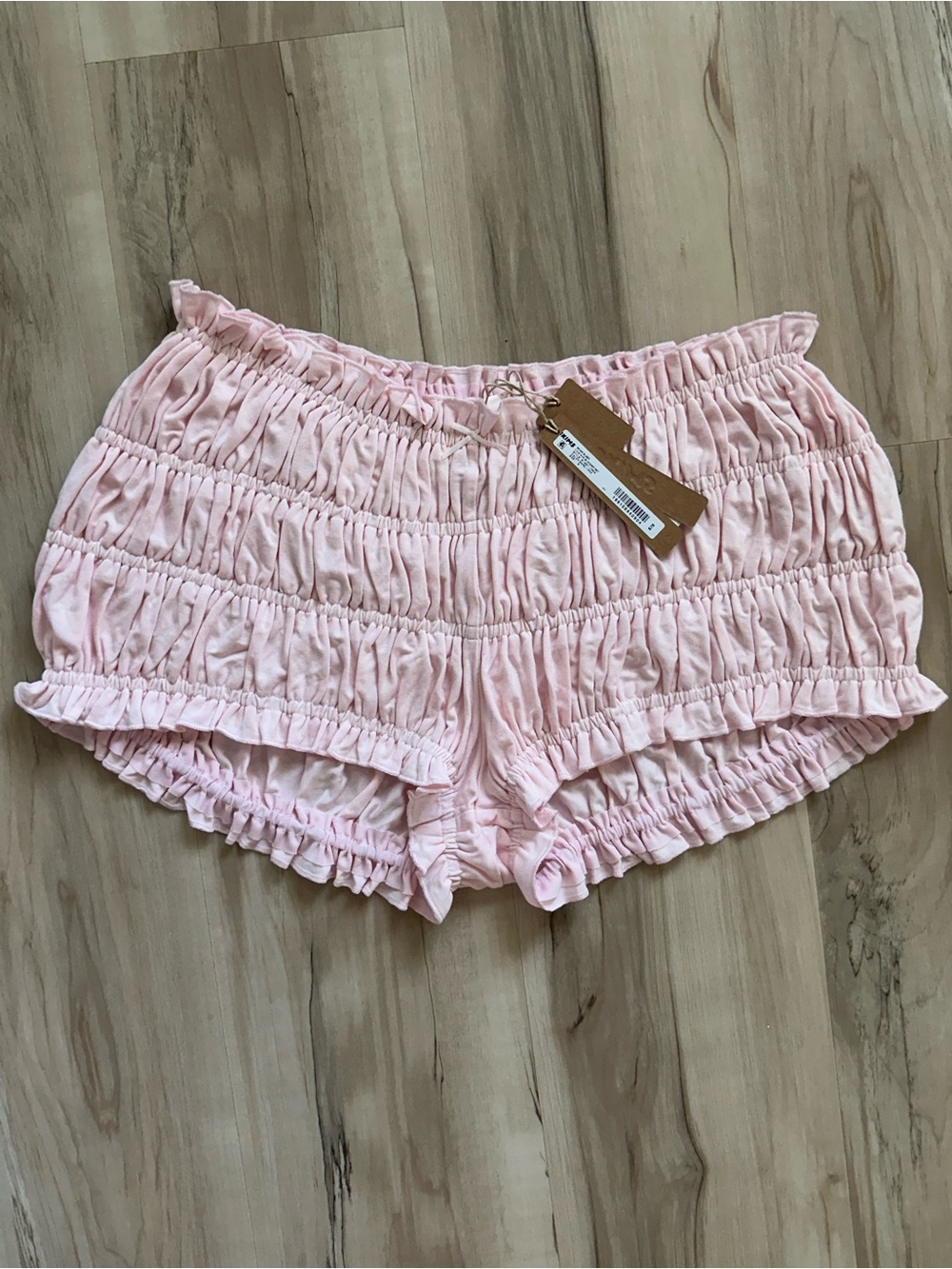 SKIMS Pale Pink Sleep Bloomer Ruffle Lounge Shorts NWT